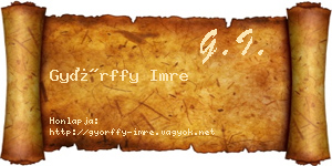 Győrffy Imre névjegykártya